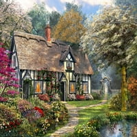 Ispis postera Victorian garden cottage Dominica Davidsona