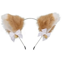Plišani obruč za kosu s mačjim ušima, pahuljasta traka za kosu, pribor za oblikovanje kose za igranje-božićne zabave