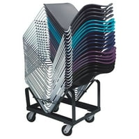Ultra kompaktna plastična stolica za slaganje serije A. M., metal za oružje