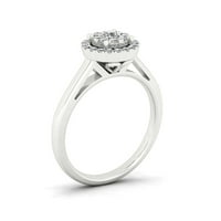 1 4CT TDW Diamond 10K zaručnički prsten od bijelog zlata