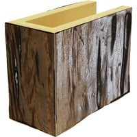 Ekena Millwork 4 H 8 D 60 W Riverwood Fau Wood Kamin Mantel Kit W Alamo Corbels, Premium Aged