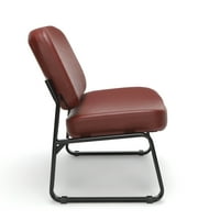 Model 409 - vaša velika i visoka stolica za goste i recepciju bez ruku, antimikrobni antibakterijski vinil, boja vina