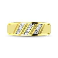Muški modni dijamantni prsten od 10k žutog zlata