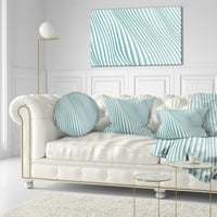 Dizajnerski fraktalni mali plavi 3-inčni val-Moderni jastuk za bacanje - 12.20