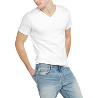 Muška bijela pamučna košulja s izrezom u obliku slova u obliku slova u, pakiranje