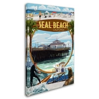 Zaštitni znak likovna umjetnost 'Beach 2' platna umjetnost od Lantern Press