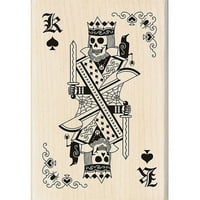 Inkadinkado Skeleton King za igranje karte drvena pečat