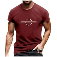 Ljetne Muške majice kratkih rukava s okruglim vratom, majica s križnim printom u europskoj veličini, majica, crvena 3-inčna Majica