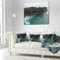 Dizajnerska stjenovita obala s mahovinom na Azorima-jastuk za bacanje na morsku obalu-16.16