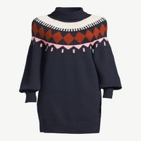 Besplatna montaža ženska sajamska džemper mini haljina