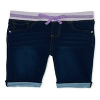 Wallflower Girls pleteni Comfort strup traper bermuda kratke hlače, veličine 4-16