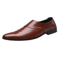 Muške cipele za odjeću, poslovne kožne cipele, svečane ravne cipele, neklizajuće radne uredske cipele u smeđoj boji 8,5