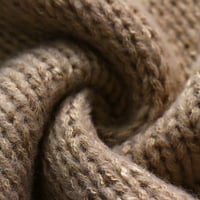 Ženski džemper a-list-pleteni vrhovi širokog kroja pulover Trendi Okrugli vrat jednobojni ležerni jesenski kaki vrhovi dugih rukava
