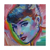Zaštitni znak likovna umjetnost 'Audrey Hepburn portret' platno umjetnost Howie Green
