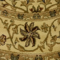 Jedinstveni tkalački stan 7 ' 10 kremasti tirkizni Okrugli tradicionalni cvjetni tepih savršen je za blagovaonicu hodnika spavaće