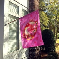 Rakovica ružičasta Zastava Polka Dot platno veličina kuće