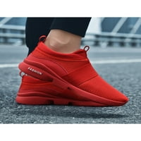 Izbor / muške udobne cipele za trčanje s ravnim potplatom; prozračne neklizajuće lagane udobne cipele; crvena 7,5