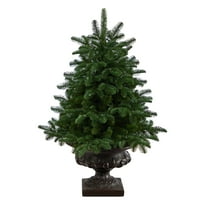 Gotovo prirodno 3,5 'praznična smreka umjetno božićno drvce, prelit s bijelim toplim svjetlima