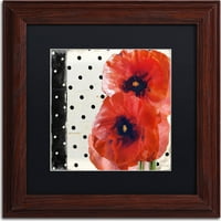 Zaštitni znak likovna umjetnost Scarlet Poppies I Canvas Art by Color Pekara, crni mat, drveni okvir