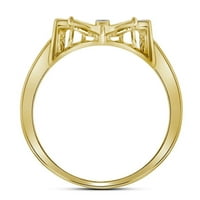 Prsten od leptira od 10k žutog zlata u obliku dijamanta
