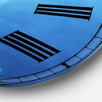 Dizajniran predimenzioniran plavi analogni okrugli obalni moderni nautički zidni satovi, CLM25172-C23