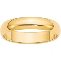 Zaručnički prsten od žutog zlata polukružnog oblika od primarnog karatnog zlata, veličine 9,5