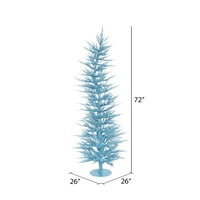 Umjetno božićno drvce Vickerman 6 '26 nebesko plavo lasersko drvce s čvrstim tirkiznim svjetlima