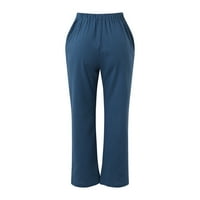 joga hlače visokog struka za kontrolu trbuha i džepova ženske široke hlače visokog struka Modne elastične hlače s vezicama udobne