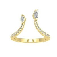 Ženski dijamantni prsten od 10k žutog zlata veličine 6