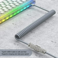 Prilagođeni spiralni kabel za kabel i namotač crnog spiralnog kabela s uklonjivim uvlačivim dvostrukim rukavom spiralni kabel metalni