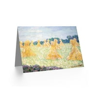 Claude Monet mlade dame Givernie Likovna čestitka s efektom sunca Plus prazna omotnica iznutra