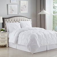 Sweet Home Collection 8-komad kreveta za pintuk u torbi luksuzni mekani set za posteljinu, kralj, bijeli