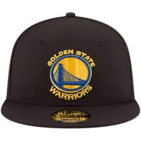 Golden State Warriors New Era Službena tima boja 9FIFTY podesivi Snapback Hat - Black - OSFA