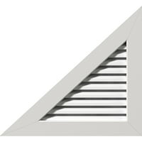 Ekena Millwork 32 W 1 4 H desni trokut Gable Oblub - Lijevi bočni nagib Funkcionalan, PVC Gable Obloni
