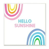 _ Pozdrav Suncu, pastelni Pozdrav, ružičasta, plava duga, grafika, umjetnički tisak bez okvira, zidna umjetnost, dizajn Eileen Segal