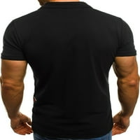 + Muška polo majica s reverom za fitness jednobojni casual pulover muška jednobojna bluza kratkih rukava