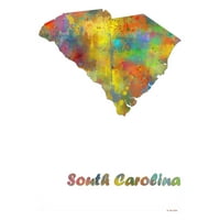 Marlene Watson 'State Južna Karolina Karta 1' Umjetnost platna