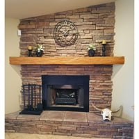 Ekena Millwork 4 H 8 d 72 W Hand Heuth Fau Wood Kamin Mantel, prirodni pekan