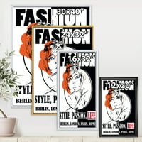DesignArt 'Style Passion Life Fashion Woman IV' Vintage uokvirena platna zidna umjetnička tiska