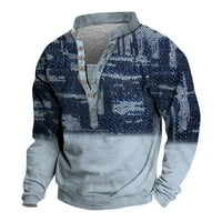 Rasprodaja, džemper u obliku slova M. A., muški 3 A. digitalni tisak, uspravni ovratnik, Vintage ovratnik s gumbima, mornarski A.