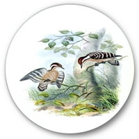 Designart 'Drevne ptice u divljini I' tradicionalna metalna zidna umjetnost kruga - disk od 11