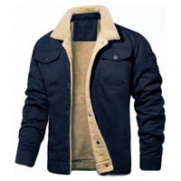 Muška jakna jesen / zima modna jednostavna jednobojna kardigan jakna s džepovima i gumbima