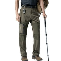 Rasprodaja muških hlača muške rastezljive penjačke brzosušeće odvojive hlače s više džepova u zelenoj boji 911449