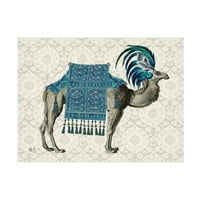 Fab Funky 'Niraj Camel Blue' platno umjetnost