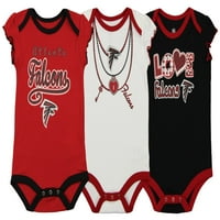 Outerstuff NFL dojenčad djevojke Atlanta Falcons Creeper set