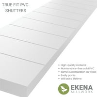 Ekena Millwork 12 W 29 H TRUE FIT PVC Horizontalni sloj Moderni stil Fiksni nosač, tuče za hailstorm siva