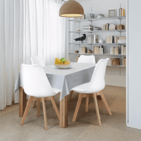 Moderne tapecirane stolice za blagovanje u kući, bijele