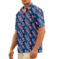 4. srpnja Muška havajska majica s američkom nacionalnom zastavom grafičke majice s ovratnikom ovratnik košulje u obliku košulje,
