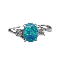 _ Ženski prsten izvrsni ovalni opal rhinestone zglobovi prstiju prstenasti nakit