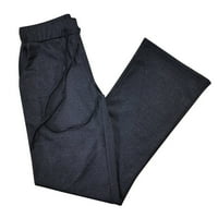Ženske hlače u veličini, Plus size, ženske casual hlače s džepovima od pamuka i lana, elastični pojas, široke hlače velike veličine,